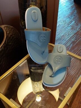 NwOT Giani Bernini Pale Blue Thong Slide Sandals